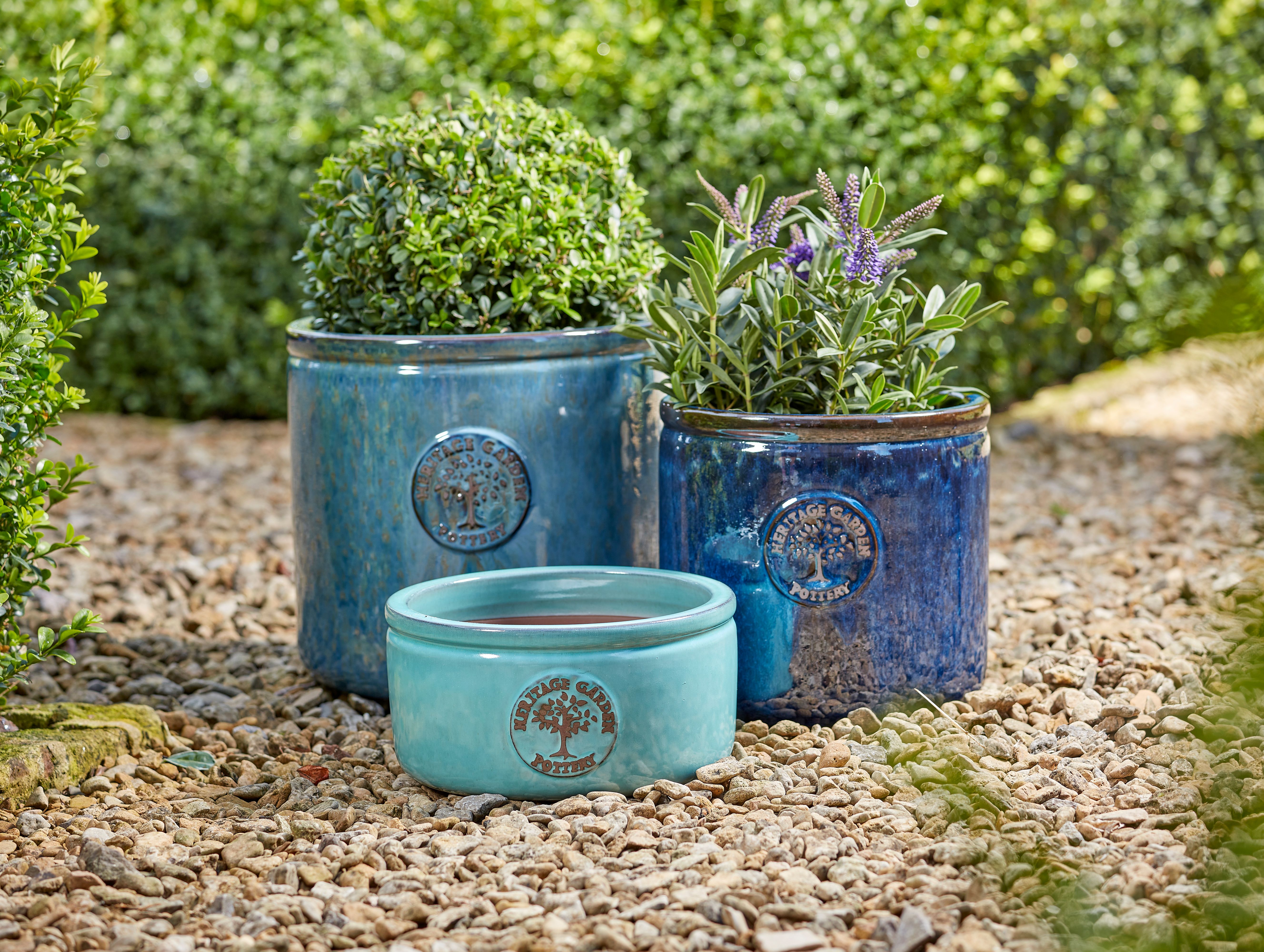 Woodlodge 30cm Blue Harvey Glazed Pot main image 0